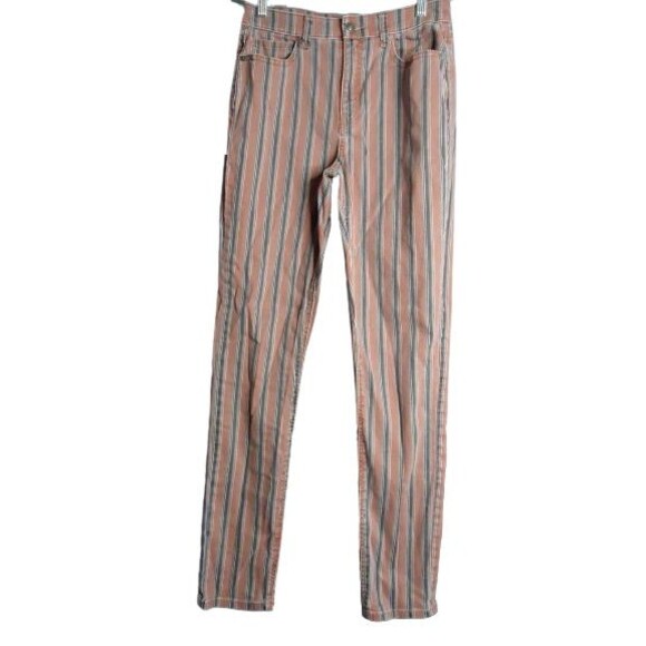 American Eagle Multicolored Striped High Rise Stretch Mom Jean Womens Size 4 XL - Picture 1 of 9